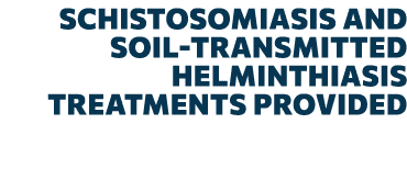 Schistosomiasis and soil transmitted helminthiasis treatments provided