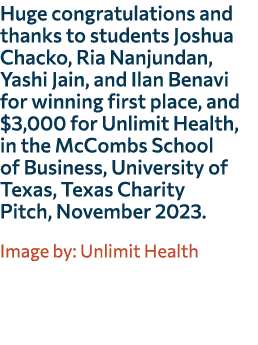 Huge congratulations and thanks to students Joshua Chacko, Ria Nanjundan, Yashi Jain, and Ilan Benavi for winning fir...