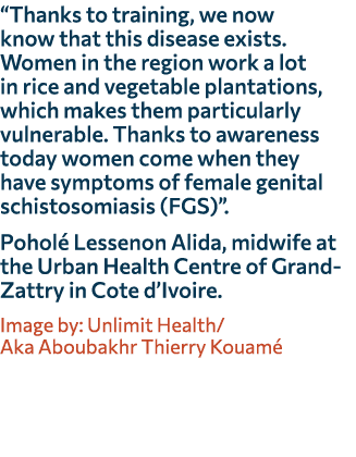 “Thanks to training, we now know that this disease exists. Women in the region work a lot in rice and vegetable plant...